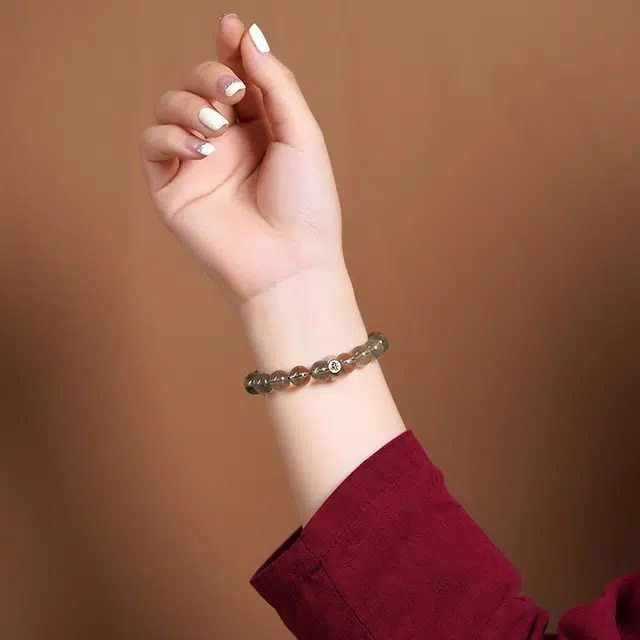 匠锁心玉 绿幽灵 本命年 十二生肖守护神 新中式 复古国潮 水晶 玉石手串 男女同款情侣款