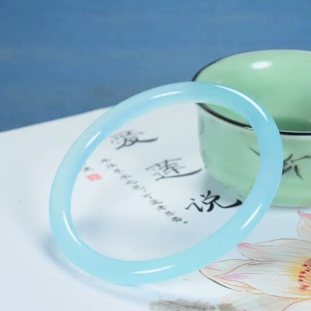 匠锁心玉 新中式古风温婉 轻奢高级 水润 国潮国风 气质 玉髓 玉石手镯 女款