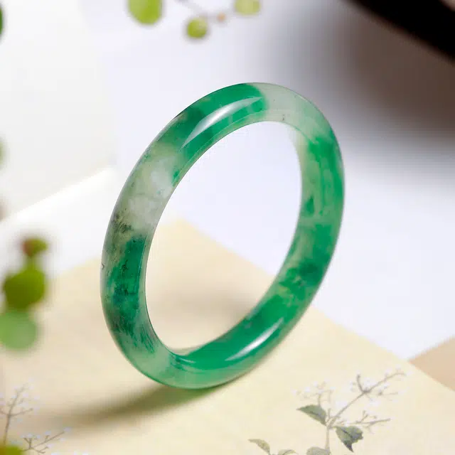 匠锁心玉 青山黛新中式宫廷风古典温润轻奢吉祥如意平安顺遂时尚百搭清冷典雅高级感气质温婉#好运天然 非洲翠 手镯 男女同款情侣款