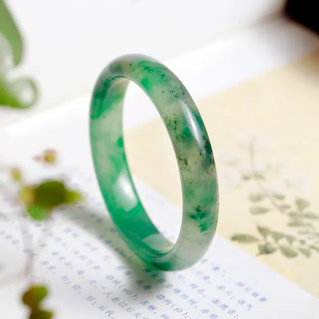 匠锁心玉 青山黛贵妃新中式宫廷风古典轻奢吉祥如意平安顺遂时尚百搭清冷典雅高级感气质温婉#好运 非洲翠 手镯 男女同款情侣款