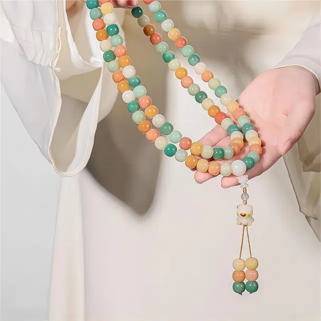 匠锁心玉 新中式 国潮国风 转运 佛珠 复古 菩提根 手串 男女同款情侣款