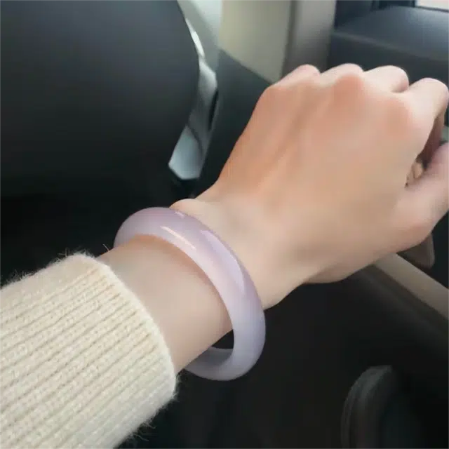 匠锁心玉 新中式 国潮古风 水润冰透 清冷感 轻奢高级 玉髓 玉石手镯 女款