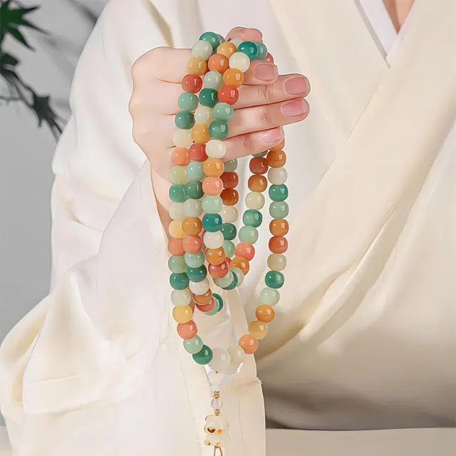 匠锁心玉 新中式 国潮国风 转运 佛珠 复古 菩提根 手串 男女同款情侣款