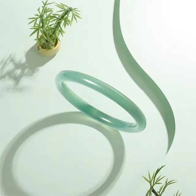 匠锁心玉 平安新中式 国潮古风清冷感 轻奢高级 玉髓 玉石手镯 女款