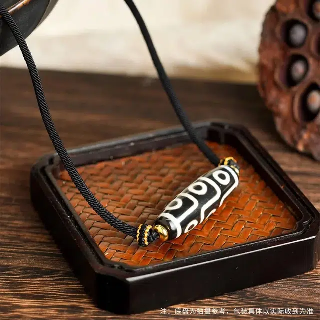 匠锁心玉 九眼天珠 藏式风格 新中式 国潮国风 原创设计 小众轻奢高级感 吉祥纳福 守护本命年#好运 玛瑙 项链 男女同款情侣款