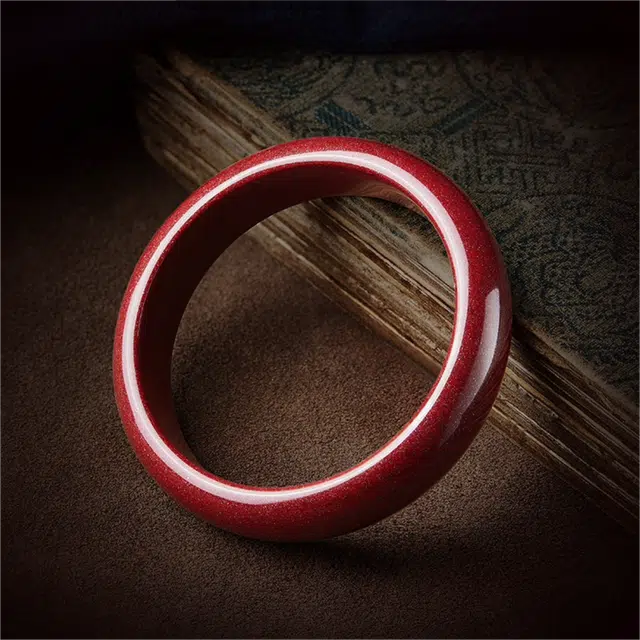 匠锁心玉 紫金砂 新中式 国潮国风 复古 转运 诸事顺意   守护 朱砂 玉石手镯 女款