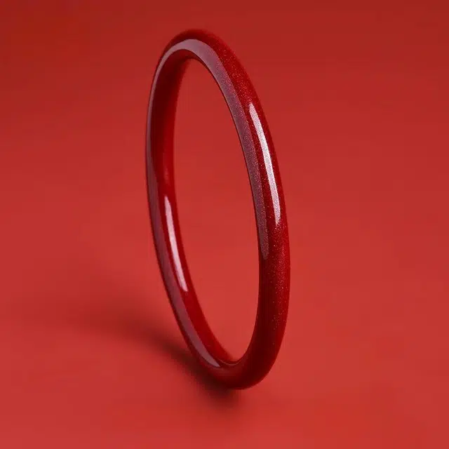 匠锁心玉 紫金砂美人叮当镯  一步一响 新中式 国潮国风 古风温婉 平安守护 本命年 转运纳福 朱砂 手镯 女款