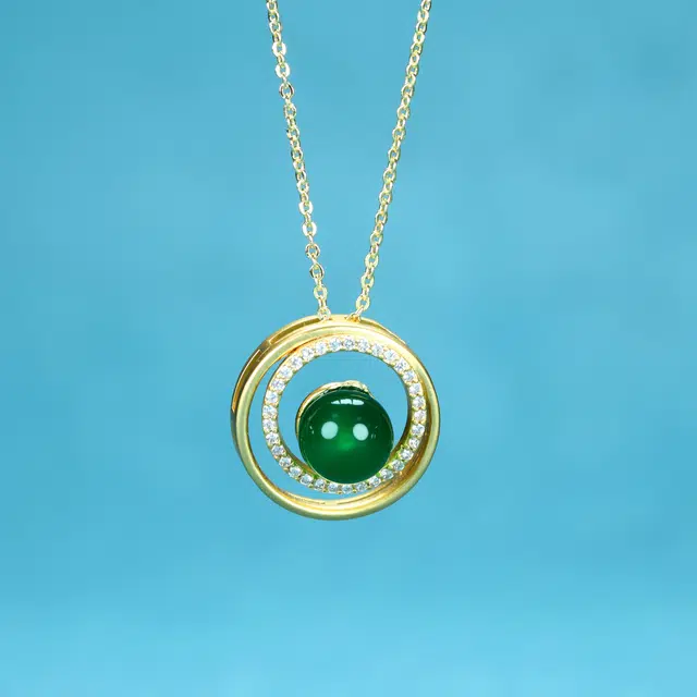 匠锁心玉 新中式国潮 轻奢小众 玛瑙 玉石项链 女款 玛瑙