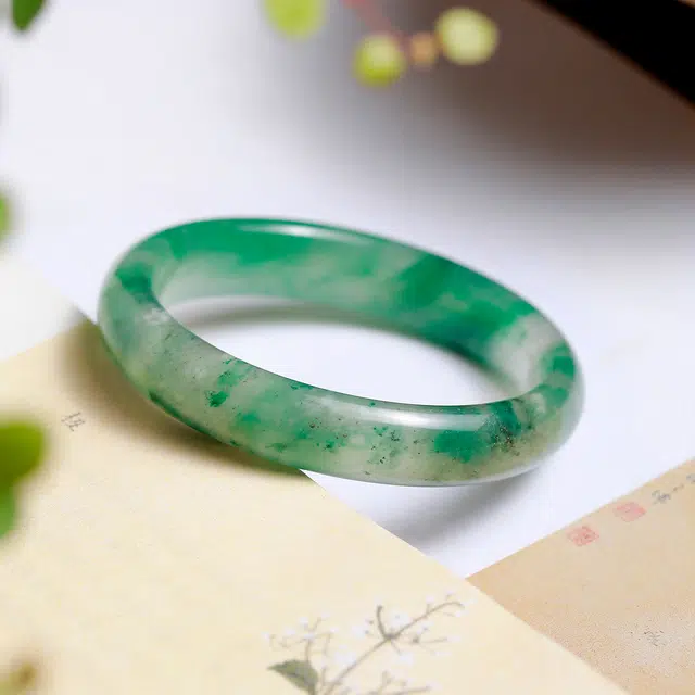 匠锁心玉 青山黛贵妃新中式宫廷风古典轻奢吉祥如意平安顺遂时尚百搭清冷典雅高级感气质温婉#好运 非洲翠 手镯 男女同款情侣款