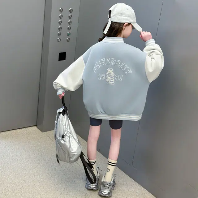 棉基因夹克外套 洋气立领长袖简约舒适 儿童款