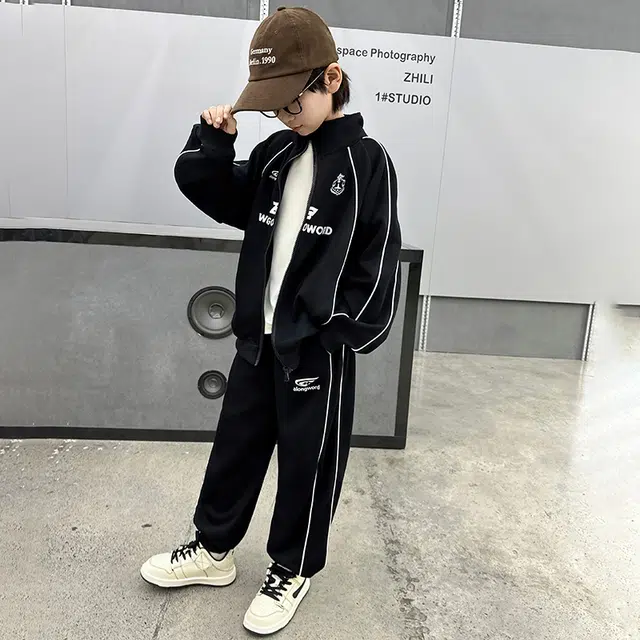 棉基因休闲运动套装 舒适亲肤时尚洋气 图片色 儿童款