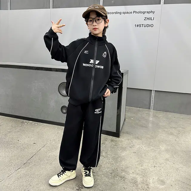 棉基因休闲运动套装 舒适亲肤时尚洋气 图片色 儿童款
