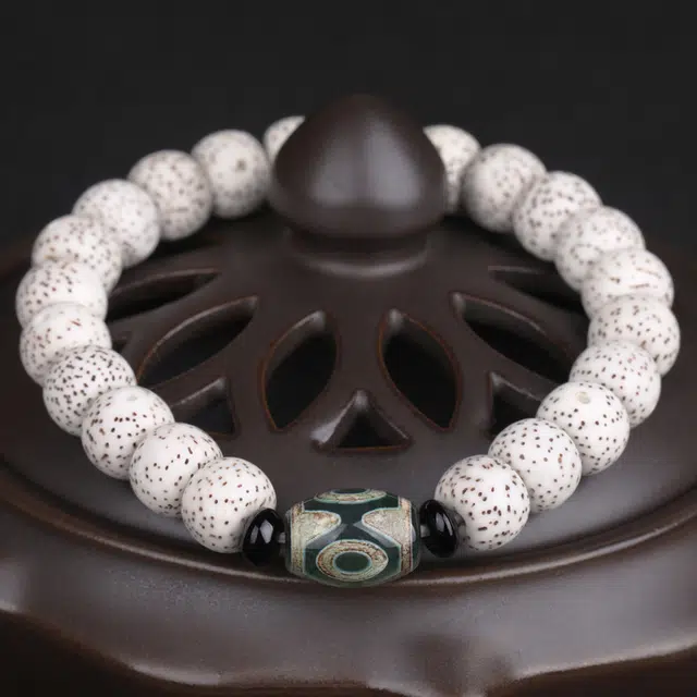 妍韵珠宝 新中式小众设计 吉祥转运三眼天珠 #好运 星月菩提 手串 男女同款情侣款