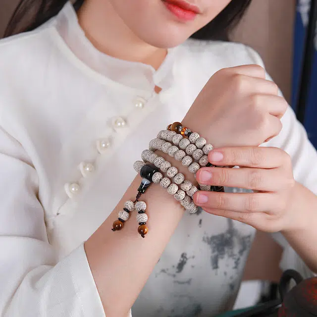 妍韵珠宝 国潮文玩佛珠念珠 九眼天珠 星月菩提 菩提类手串 男女同款情侣款