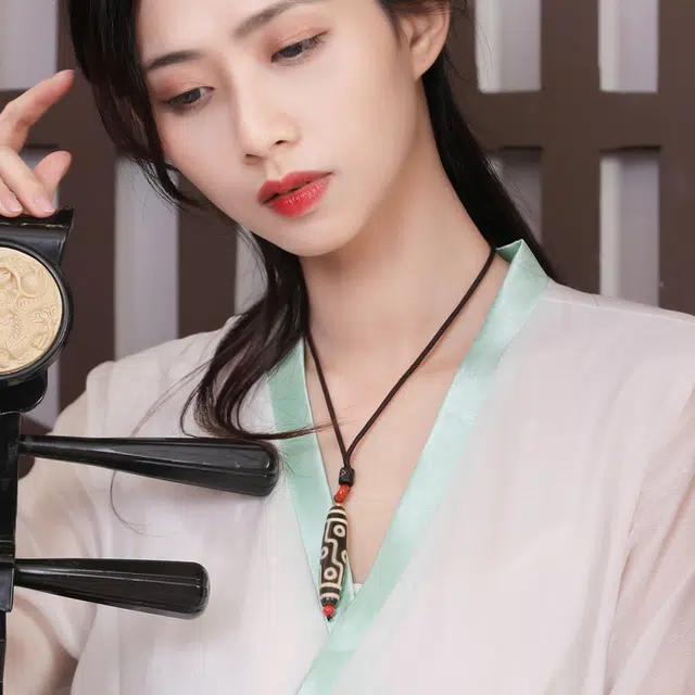豆蔻时光 小众设计感国风国潮佛系吉祥 玛瑙 玉石吊坠 男女同款情侣款