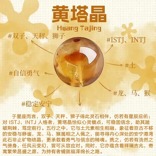 豆蔻时光 新中式国潮国风 高级感小众设计#好运 黄水晶 手串 男女同款情侣款