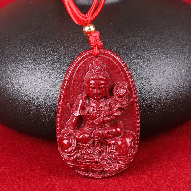 妍韵珠宝 十二生肖本命佛 八大守护神护身符挂件 朱砂 玉石吊坠 通用