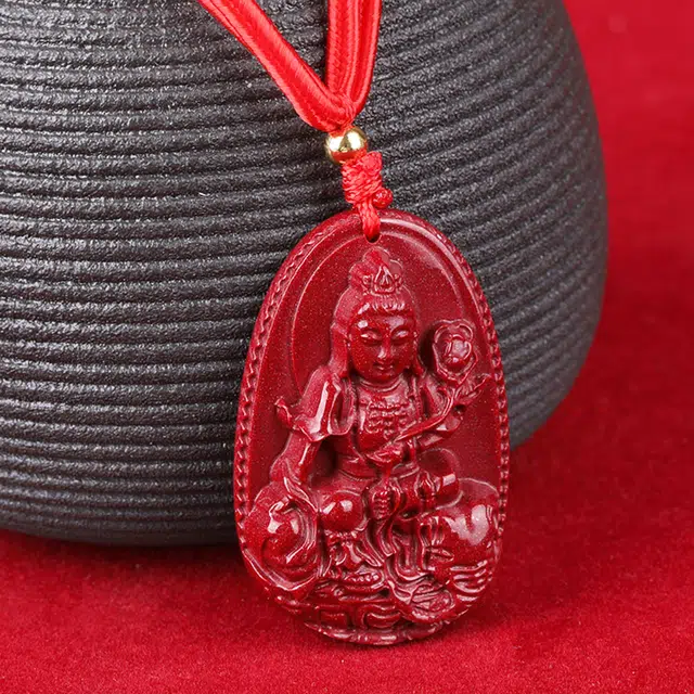 妍韵珠宝 十二生肖本命佛 八大守护神护身符挂件 朱砂 玉石吊坠 通用