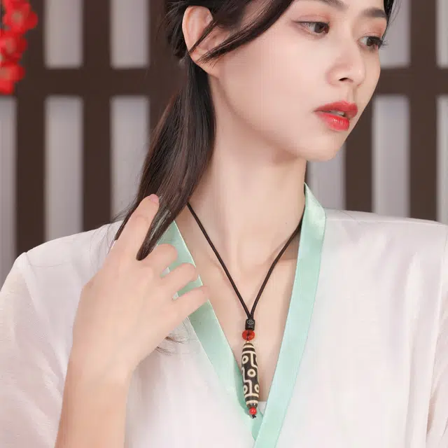 豆蔻时光 小众设计感国风国潮佛系吉祥 玛瑙 玉石吊坠 男女同款情侣款