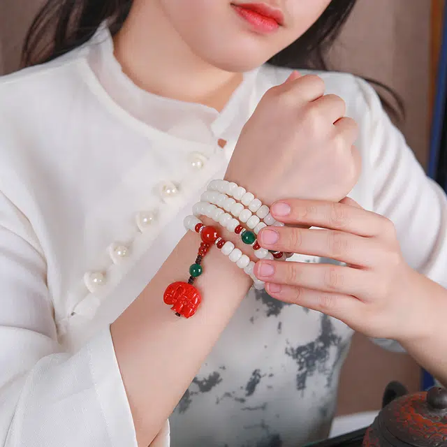 妍韵珠宝 高级感 白玉菩提 菩提类手串 男女同款情侣款