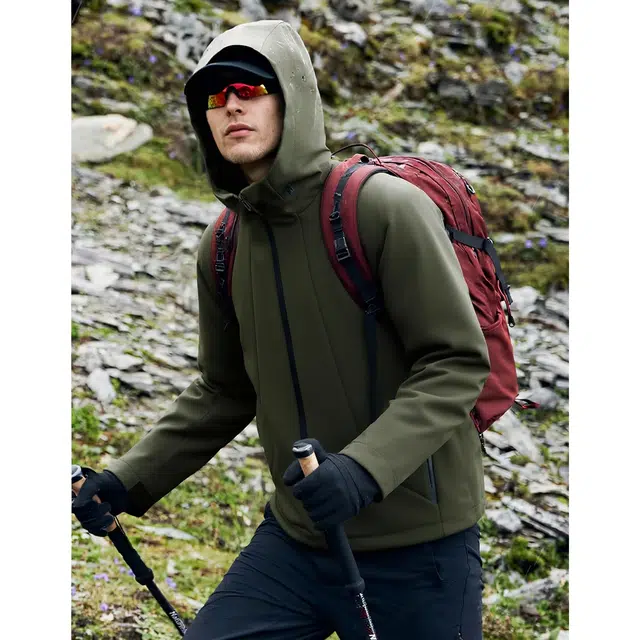 城市户外  美式防风防泼水通勤  软壳衣  男款