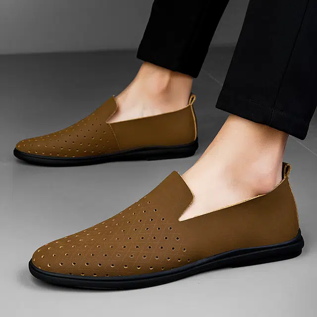 英伦骑士 头层牛皮 日常舒适 通勤 潮流 优雅百搭 休闲鞋 男款 棕色