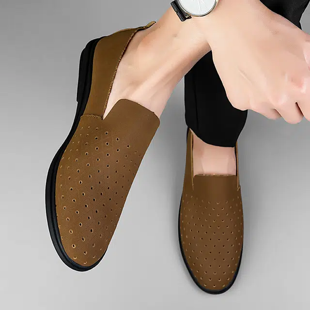 英伦骑士 头层牛皮 日常舒适 通勤 潮流 优雅百搭 休闲鞋 男款 棕色