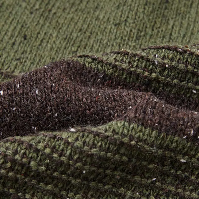 【dme】 复古圆领撞色罗纹宽松长袖上衣简约时尚舒适休闲百搭温暖温柔针织衫 女款