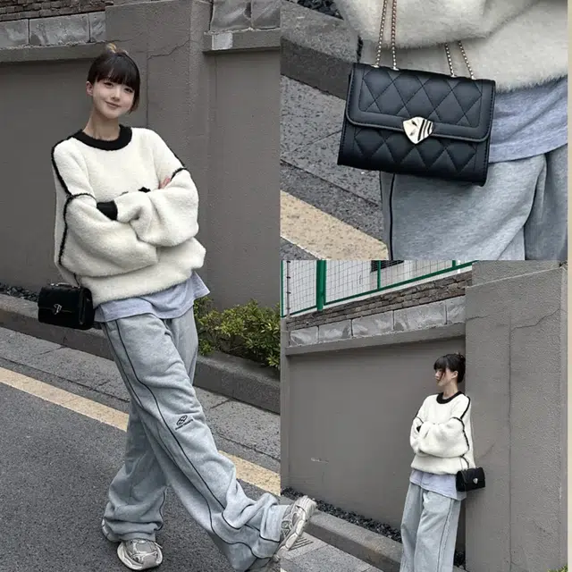 红蜻蜓 百搭少女包法式小香风通勤链条包时尚菱格包 聚氨酯拼合成革 单肩包腋下包手提包斜挎包 女款 黑色/米白色