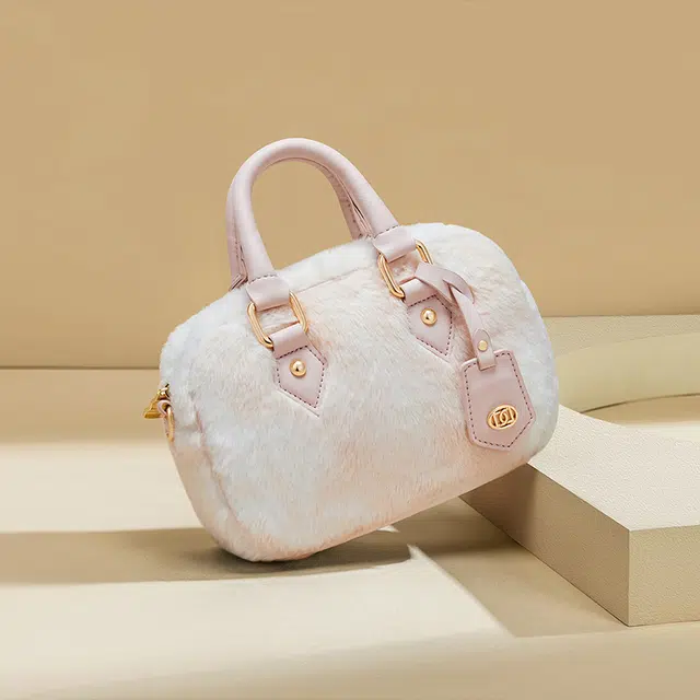 红蜻蜓 复古时尚百搭 涤纶（聚酯纤维） 手提包 女款 粉色