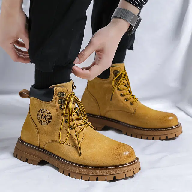 猪皮 加绒保暖舒适潮流百搭户外美式高街风格 马丁靴 男款
