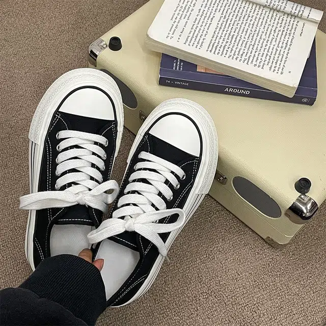 经典百搭厚底舒适通勤校园风 低帮 帆布鞋 女款
