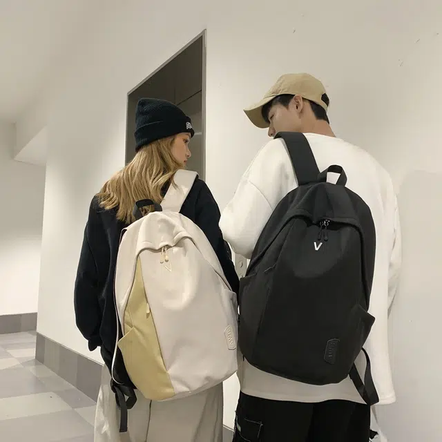 巴朗熊 小众日系简约大容量 男女通用 尼龙 双肩包 多色