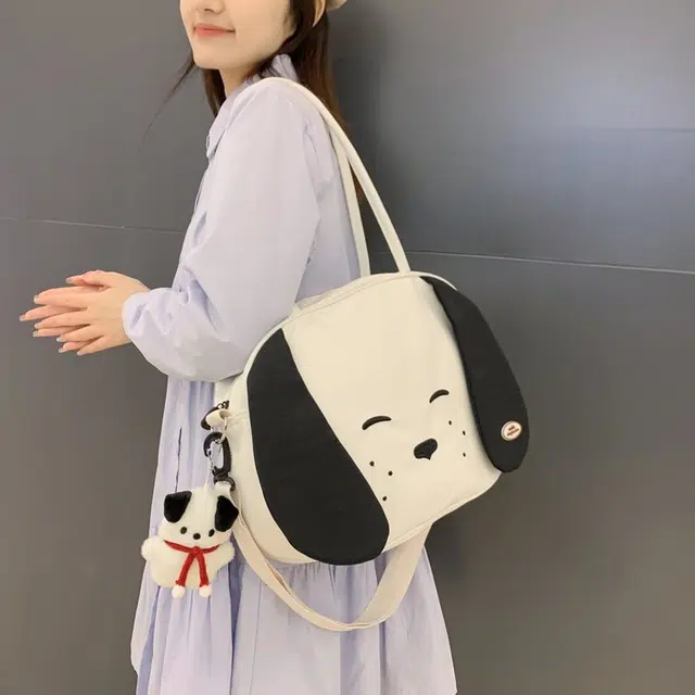 巴朗熊  可爱小狗包包女日系休闲百搭学生斜挎包女卡通少女手提单肩包
