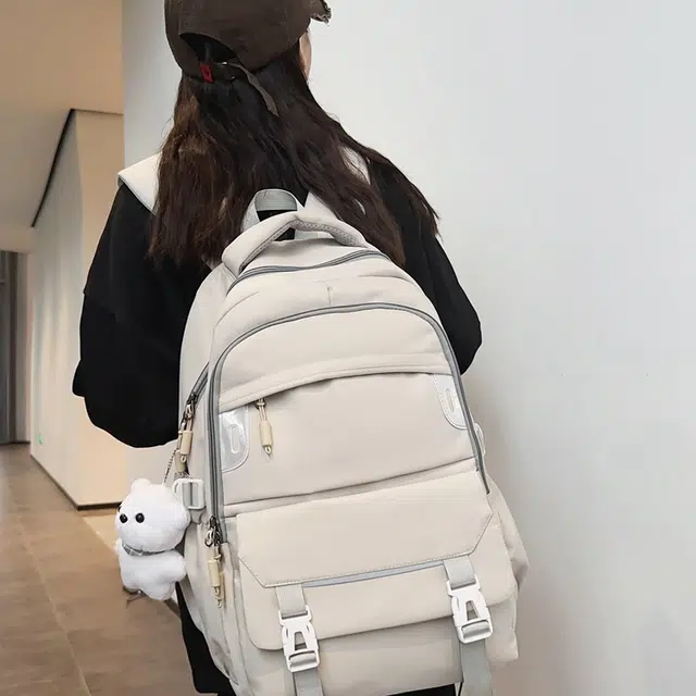 巴朗熊 简约校园轻便多隔层 尼龙 双肩包 男女同款情侣款 多色