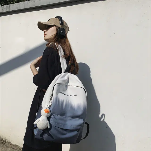 巴朗熊 双肩包 拉链开合轻便大容量 帆布 男女通用 多色