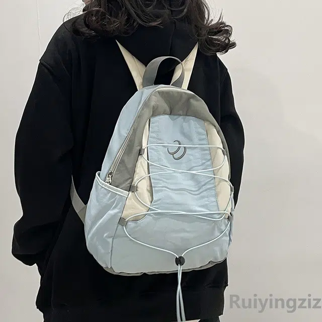 巴朗熊 小众设计撞色百搭 尼龙 双肩包 男女同款情侣款 多色