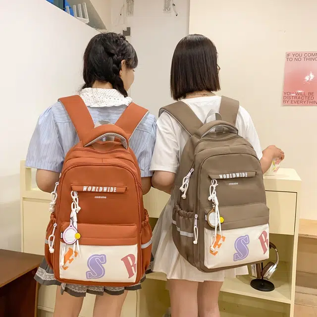 巴朗熊 休闲百搭洋气轻便简约 尼龙 双肩包 男女同款情侣款 多色