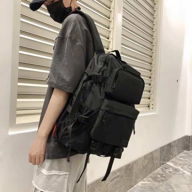 巴朗熊  日系大容量旅行时尚潮流学生书包运动电脑背包双肩包 牛津布 男女同款 多色