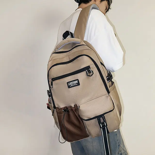 巴朗熊 工装风潮酷简约结实多隔层大容量 尼龙 双肩包 常规 男女同款情侣款 多色