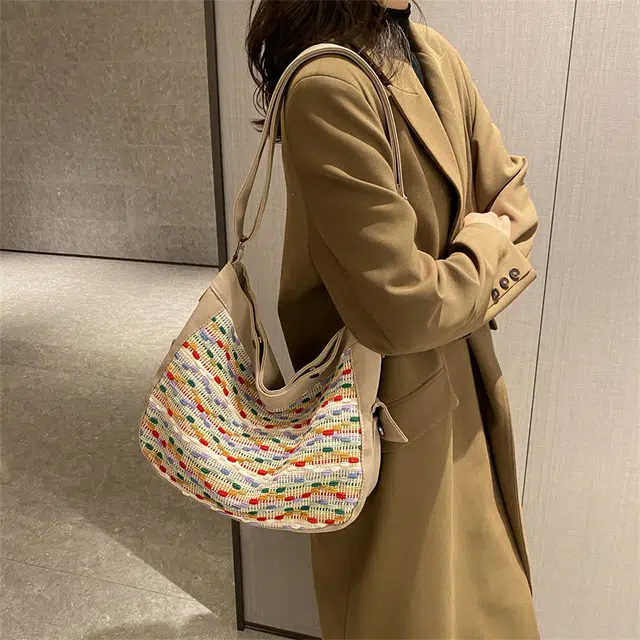 巴朗熊  大容量托特包时尚简约单肩包休闲通勤斜挎包潮流女包