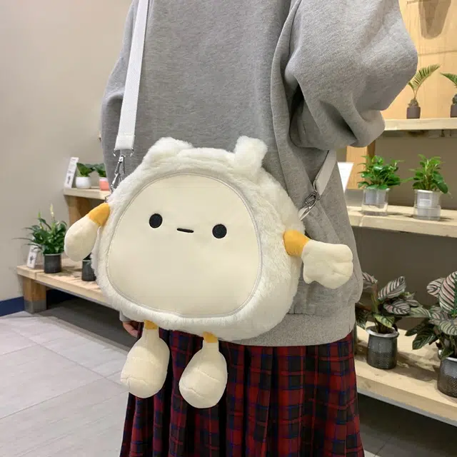 巴朗熊  日系可爱毛绒小包包女卡通少女软妹学生单肩斜挎包