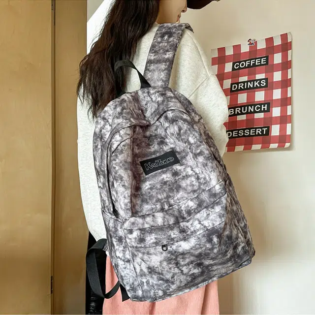 巴朗熊 渐变扎染高颜值个性潮流大学生休闲旅行 双肩包 尼龙 男女同款情侣款 多色