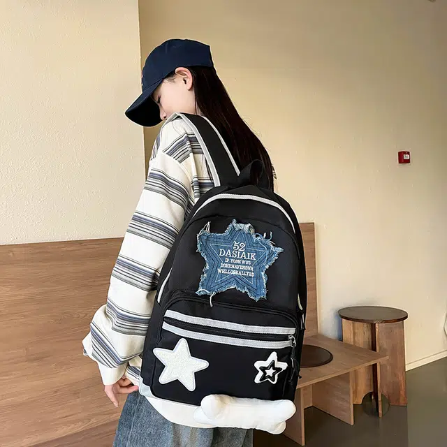 巴朗熊 日系甜美小众百搭学生背包 牛津布 双肩包 男女同款情侣款 多色