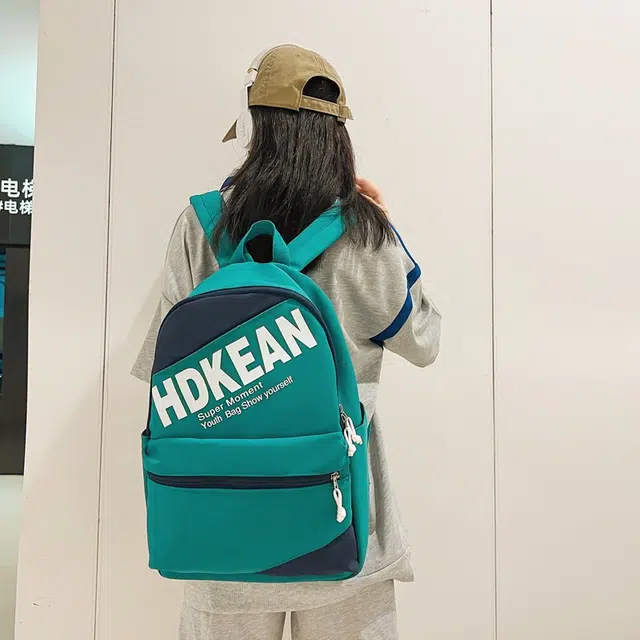 巴朗熊 大容量撞色韩版时尚 双肩包 尼龙 男女同款情侣款 多色