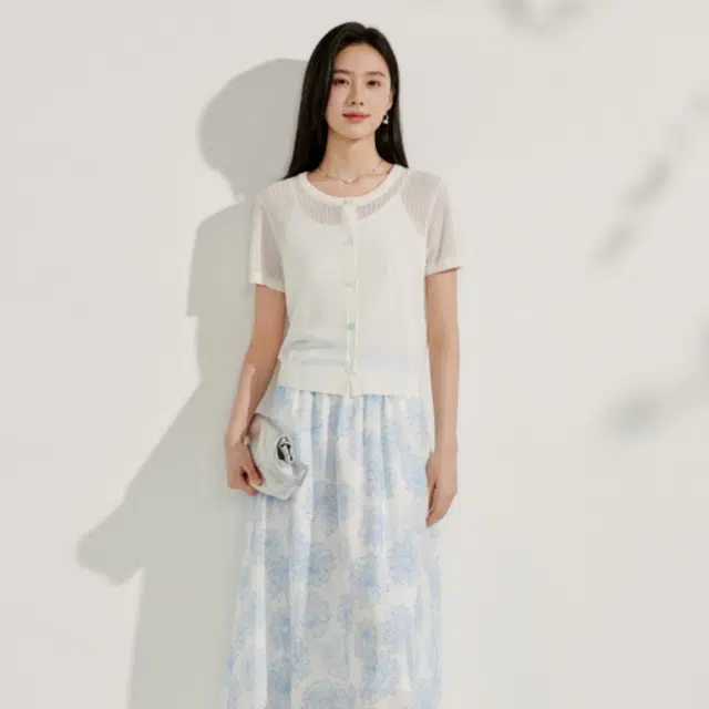 茵曼 舒适时尚休闲短袖针织衫 女款
