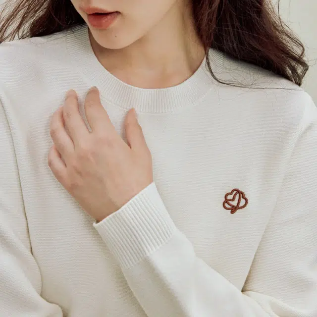 茵曼 毛巾圈提花刺绣设计感套头薄针织衫 女款