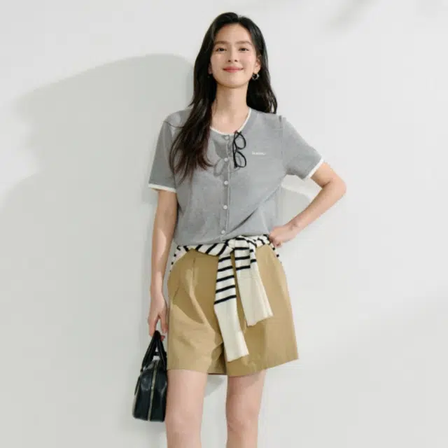 茵曼 舒适百搭纯色针织衫 女款