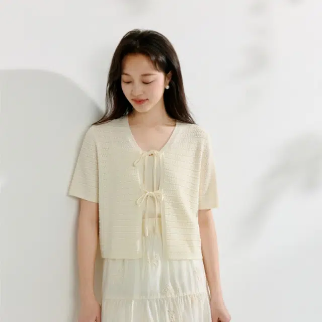 茵曼 简约休闲纯色百搭舒适短袖针织衫 女款 杏色