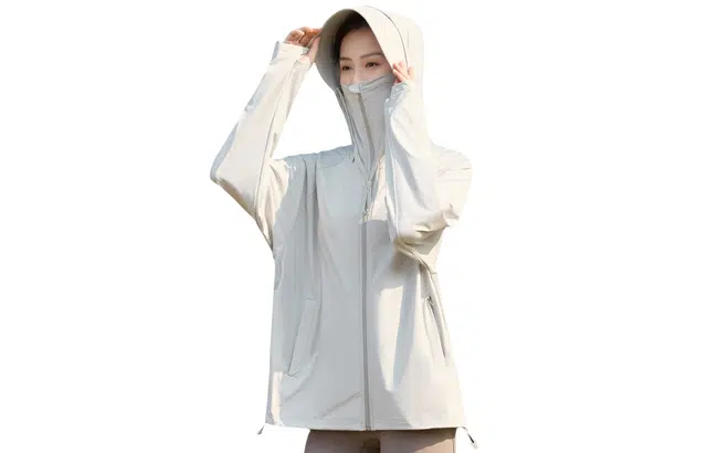 木林森 基础款纯色休闲通勤连帽长袖防晒服 男女同款